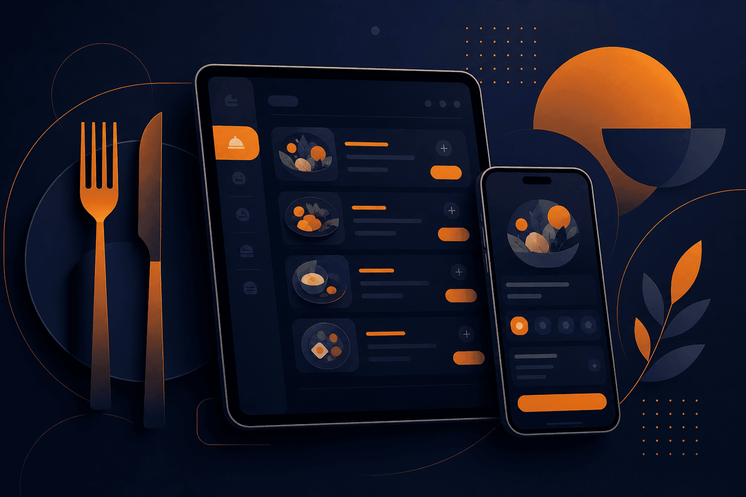 MicroSky Food restaurant ordering on tablet and phone