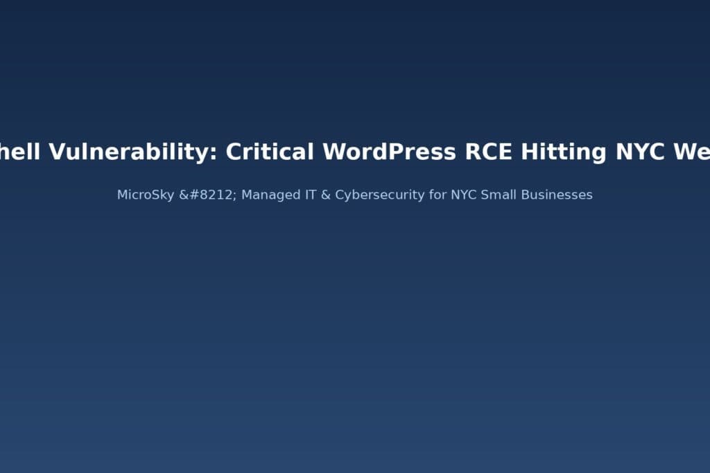WP2Shell Vulnerability: Critical WordPress RCE Hitting NYC Websites