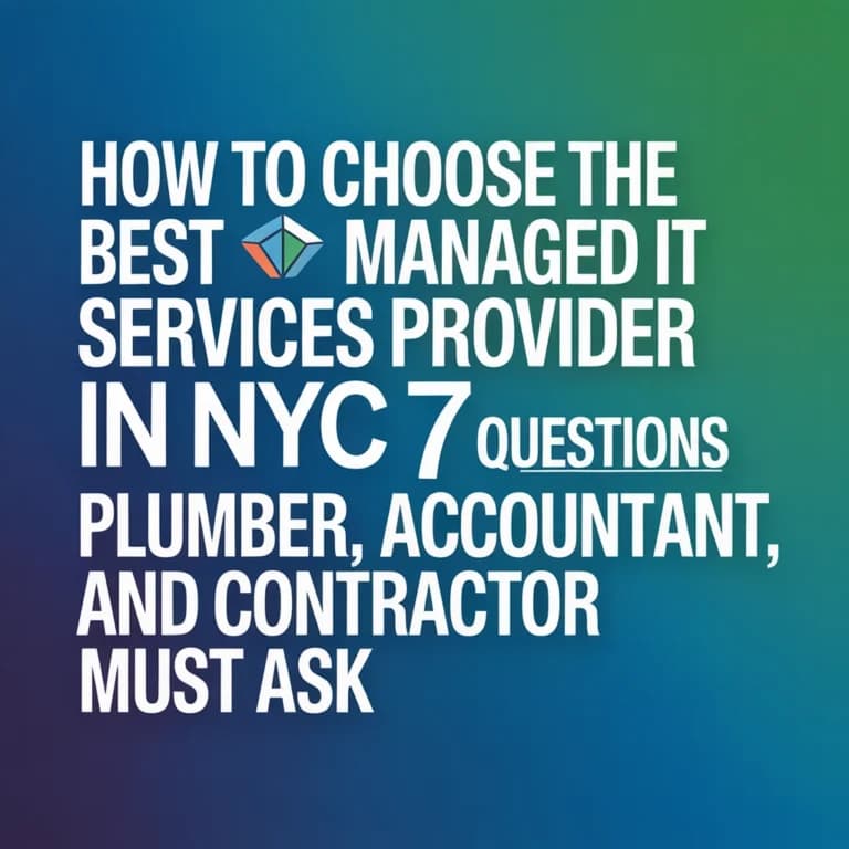 How to Choose the Best Managed IT Services Provider in NYC: 7 Questions Every Plumber, Accountant, and Contractor Must Ask